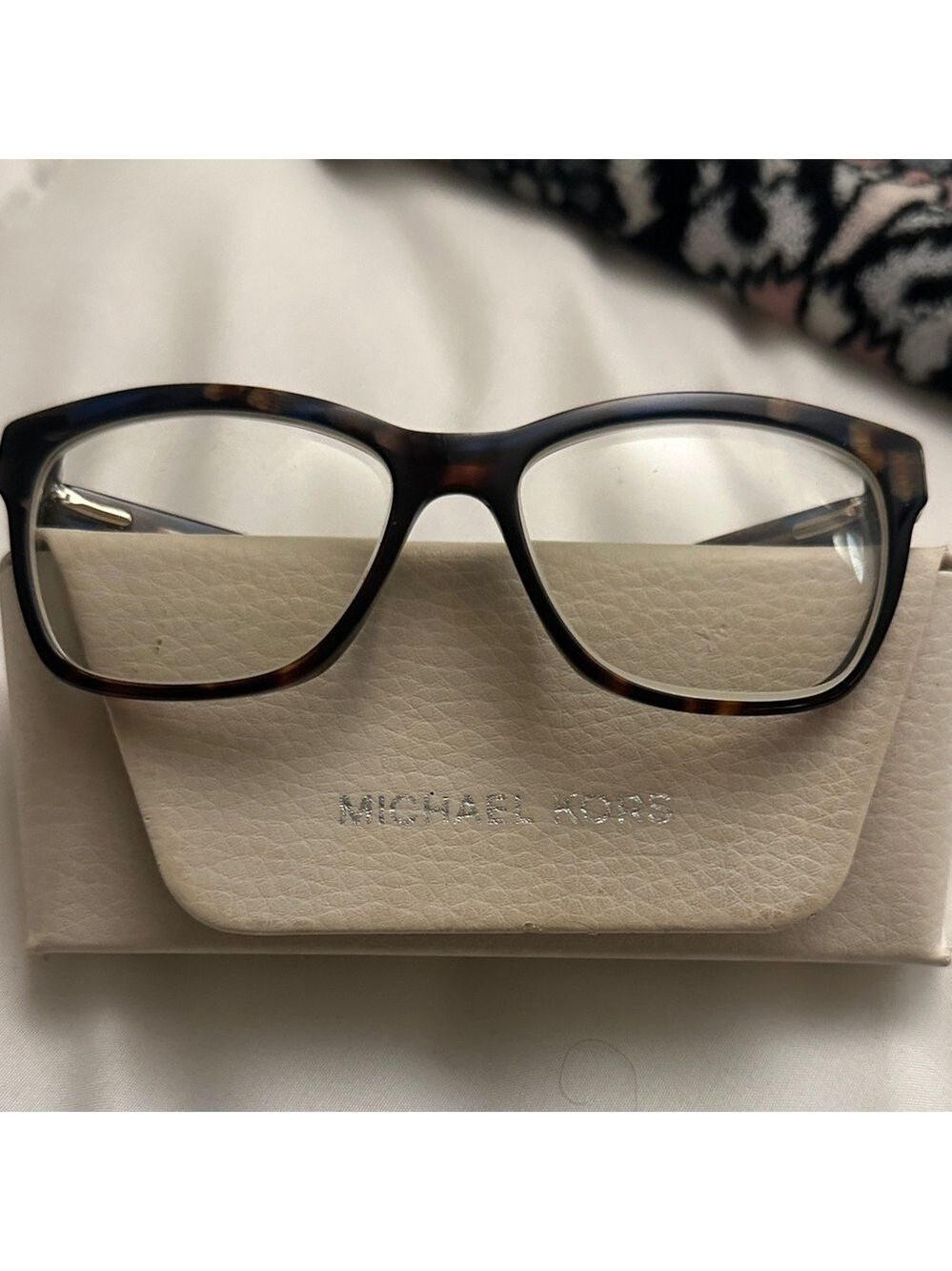 Michael Kors Dark Tortoise Rectangular Eyeglasses